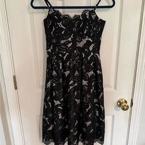 Lilly Pulitzer Black Lace Fit & Flare Dress – Size 0